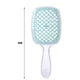 thumbnail image 3 of Cepillo de pelo de masaje de cuero cabelludo con peine de cojín de aire de dientes anchos (azul transparente), 3 of 8