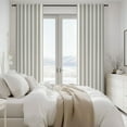 thumbnail image 6 of Topfinel Back Tab Hooks Pleated 100% Blackout Linen Curtains, 52" x 84", Natural, 6 of 9