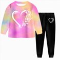 thumbnail image 2 of TOWED22 Little Boys Girls Outfits Graphic Cotton 2 Piece Train Toddler Loungewear Fall Winter Clothes Set 3 6 9 12 18 24 Months 2 3 4 5 6 7 8 9 Years(Pink,7-8 Y), 2 of 6