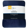 thumbnail image 4 of (4 pack) Mainstays Super Soft Plush Bed Blanket, Blue, Full/Queen 90"X90", 4 of 7