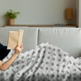 thumbnail image 3 of Edgy Soft Flannel Fleece Throw Blanket, Retro Style Rhombus Lines and Stripe in Various Shade Minimalist Abstract, Cozy Plush for Indoor and Outdoor Use, 50" x 60", Pale Grey White Grey, by Ambesonne, 3 of 5