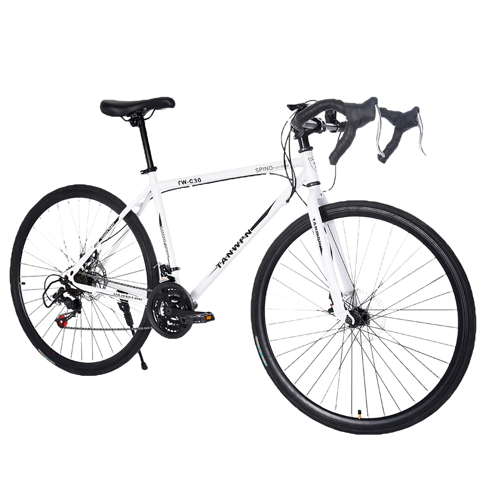 Details about   700C Road Bike 21 Speed Cycling Bicycle Disc Brakes Racing 26in Complete 