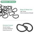 thumbnail image 2 of Uxcell 20-Pack Hebillas en D, Hebillas metálicas en D no soldadas de 1-1/2 pulgadas para bolsos/delantales/cinturones/collares para mascotas, hardware de anillo en D semicircular [Negro], 2 of 6