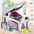 thumbnail image 1 of Elodie Food Chopper Veggie Cutter Hotel Restaurant Vegetable Chopper with Container with 8 Blades, 1 of 8