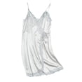 thumbnail image 3 of Summer Sales Under $6 CNJKEHIUV Ladies Stretch Satin Nightdress Home Pajamas for Women 3XL, 3 of 9