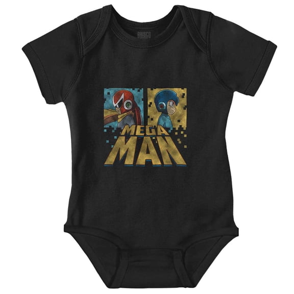 Mega Man Proto Man Pixel Robots Romper Boys or Girls Infant Baby Brisco Brands NB