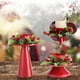 thumbnail image 4 of Juego De 2 Portavelas Rojos Con Corona Navideña Para Eventos Formales, Bodas, Decoraciones, Coronas Navideñas, Adornos Rojos Para Portavelas., 4 of 8