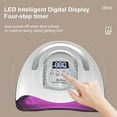 thumbnail image 6 of Nail Lamp, Quick Nail Dryer with 4 Timer Settings, LCD Display, 66 LED Beads, 280W, Portable Handle, Gel Nail Curing Lamp for Manicure Pedicure, Smart Sensor, 6 of 7