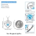 thumbnail image 5 of Beautlace Forever Love Butterfly Heart Necklace,925 Sterling Silver Rose Flower Pendant Necklace Jewelry Birthday Christmas Valentines Mother's Day Gifts for Women Mom -March, 5 of 9