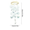 thumbnail image 3 of Butterfly Wind Chime with Wooden Frame for Home Garden Decoration Colorful Decoration for Living Room Balcony Gifts for Women (White), 3 of 6