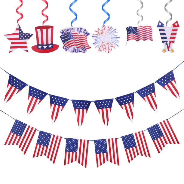 1 juego de adornos para el Día de la Independencia, decoración para fiestas, suministros para fiestas, accesorios para fiestas