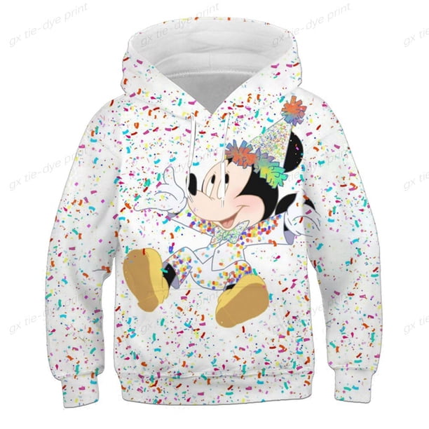 Sudaderas con capucha de Mickey Mouse, sudaderas con estampado para niñas, ropa de manga larga, Tops con capucha de la serie Disney para primavera y otoño, ropa de 1 a 14 años Old110 zhangmengya CONDUJO