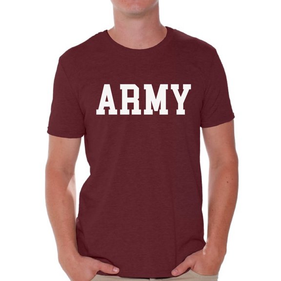 Awkward Styles Men's Army Shirt Military Tshirt Army Gifts for Him Military Training Workout Clothes Army Tshirt for Men