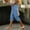 Blue, variant on Women's Drawstring Denim Capri Pants Straight Leg Cropped Jeans with Pockets