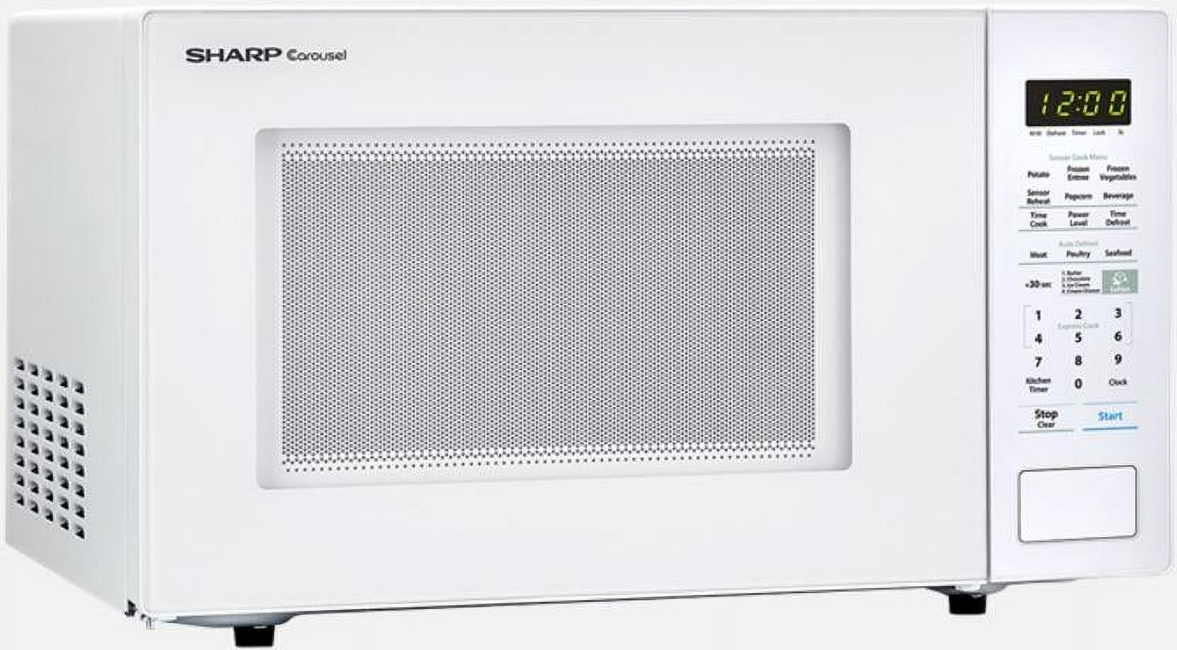 1.4 cu. ft. 1000W Sharp White Countertop Microwave Oven (SMC1441CW) - image 2 of 6