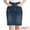 Deep Blue, variant on Unique Bargains Women's Denim Skirt, Distressed, High Waist, Ripped Hem, Casual, White, M