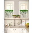 thumbnail image 5 of St. Patrick's Day 2 Panel Kitchen Curtains for Small Windows, Spring Lucky Shamrocks Leaves Retro Country Bathroom Tier Curtain, Short Window Treatment for Bedroom/Living Room 55"x36", 5 of 6
