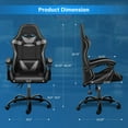 thumbnail image 6 of Dubbin Gaming Chair Office Chair High Back Computer Chair PU Leather Chair, Black, 6 of 6