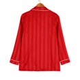 thumbnail image 3 of Harpily Family Christmas Pajama Sets Satin Polyester Long Sleeve Button Down Shirts Chest Pocket Sleepwear for Holiday Outfits, 3 of 6