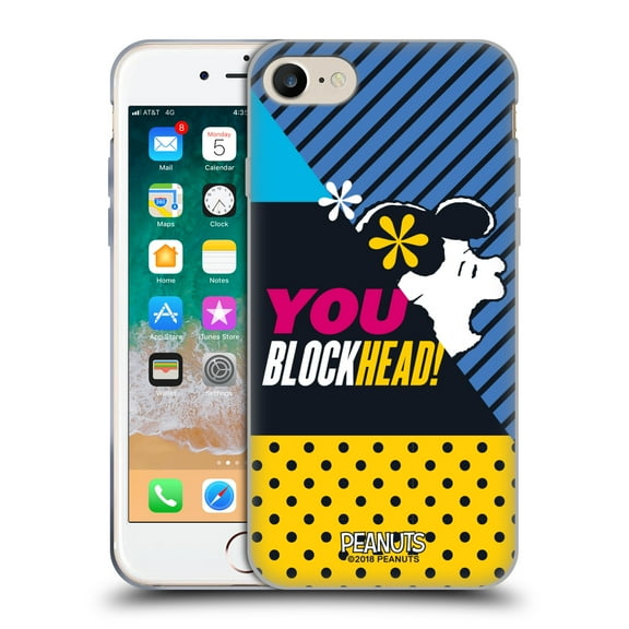 Head Case Designs Officially Licensed Peanuts Halfs And Laughs Lucy van Pelt Soft Gel Case Compatible with Apple iPhone 7 / 8 / SE 2020 & 2022