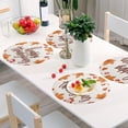 thumbnail image 6 of GZHJMY Thanksgiving Day Round Placemats Set of 1, Non-Slip PVC Table Mats Washable Heat Resistant Place Mats for Kitchen Dining Table Christmas Home Decor, 15.4 Inch Table Mat, 6 of 7