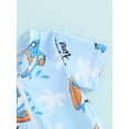 thumbnail image 6 of Bagilaanoe Toddler Baby Boys One-Piece Swimsuit Cartoon Print Short Sleeve Zipper Rashguard Swimwear 3M 6M 12M 2T 3T Kids Jumpsuit Bathing Suit, 6 of 8