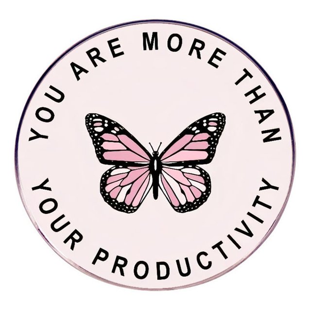 Broche con forma de mariposa motivacional, aleación «Tú eres más», 3 x 3 cm