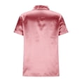 thumbnail image 5 of pstuiky Womens T Shirts Oversized V-Neck Short Sleeve Fashion Clothing Formal Loose Fit Solid Color Clothes Outfits Blouses for Women, 5 of 8