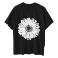 thumbnail image 4 of T-Shirt Décontracté à Col Rond Imprimé pour Femmes Manches Courtes Amples Blouse, 4 of 4