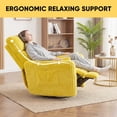 thumbnail image 5 of Furmax 360° Swivel Recliner Power Massage Rocker Chair Adult Glider Rocker with 2 Comfy Pillows for Nursery,Corduroy Yellow, 5 of 7