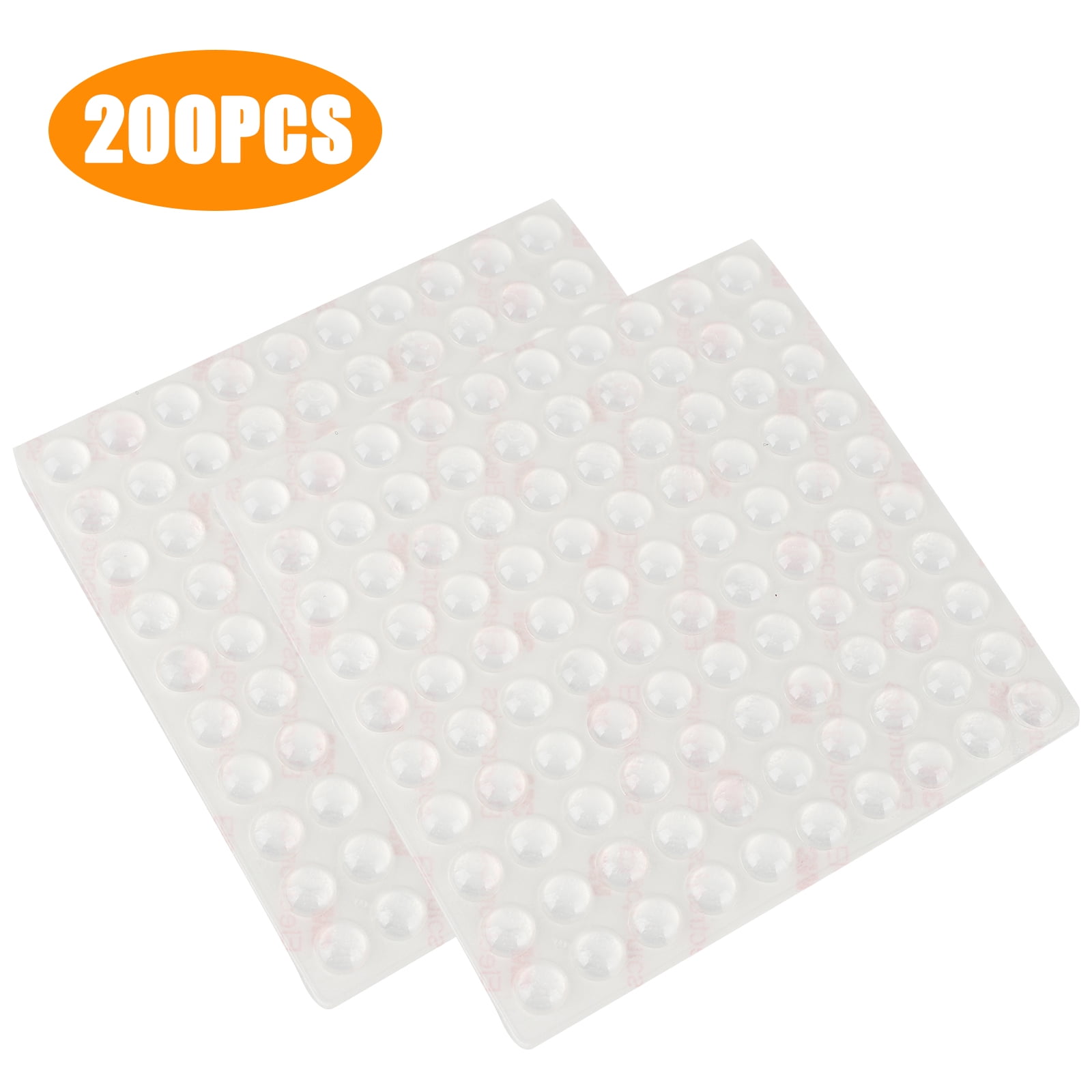 100pc 1/2" Diameter Clear Self-Adhesive Rubber Bumper Pad Wood Glass Surface 