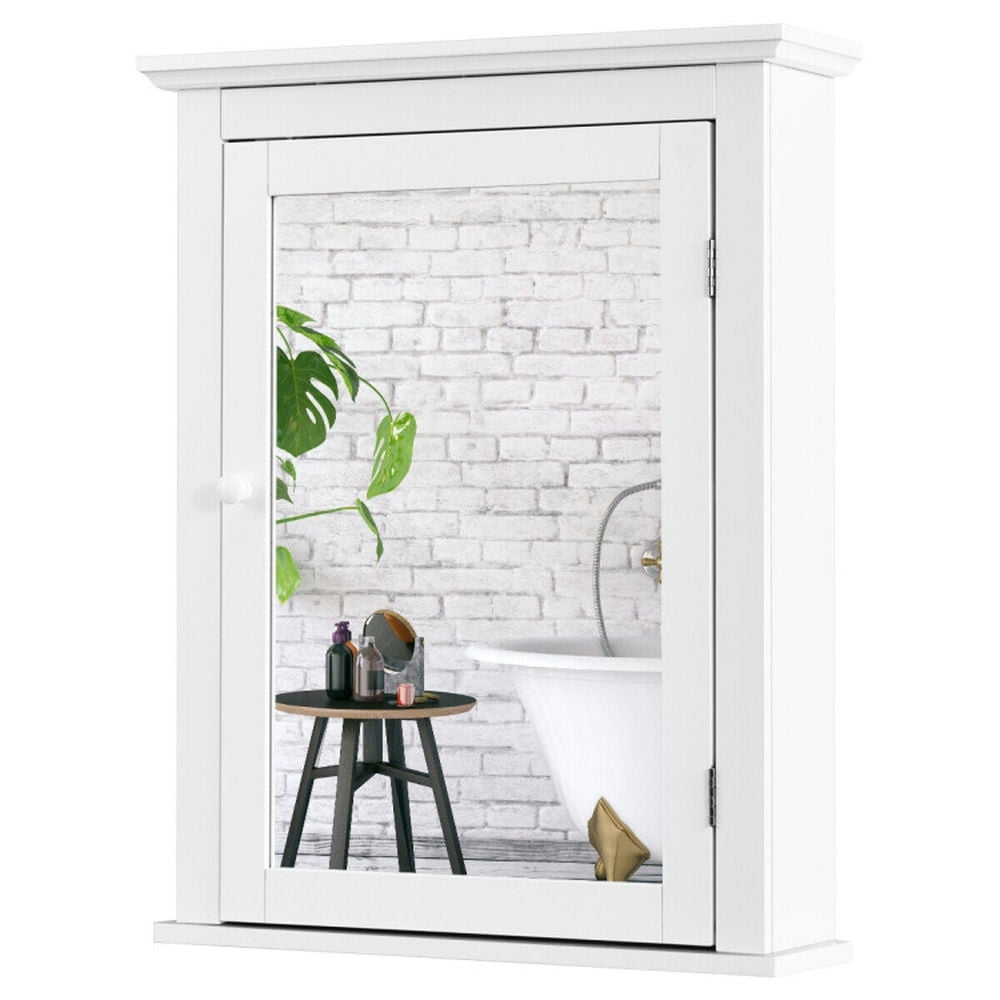 Finihen Bathroom Wall Cabinet, Wall Mounted Bathroom Mirror Cabinet, Bathroom Mirror Cabinet Wall Mounted Adjustable Shelf Medicine Storage, for Bathroom, White Finihen Bathroom Wall Cabinet, Wall Mounted Bathroom Mirror Cabinet, Bathroom Mirror Cabinet Wall Mounted Adjustable Shelf Medicine Storage, for Bathroom, White