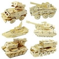 thumbnail image 1 of 3d Wooden Puzzle - 6 Piece Set Wood Dinosaur Skeleton Puzzle, 1 of 2