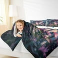 thumbnail image 4 of Feelyou Mystic Mushroom House Queen Comforter Set, Dreamy Fairy Tale Bedding Sets, Cartoon Princess Style Reversible Bedding Comforter Set, Super Cozy Room Decor, 3-Piece, 4 of 8