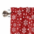 thumbnail image 5 of Christmas Kitchen Curtains and Valances Set, Winter Snowflake Modern Classic Red Texture Rod Pocket Window Valance 18 Inch Window Curtain Panels for Living Room Bedroom Laundry, 27.5x36in, 3 Pieces, 5 of 7