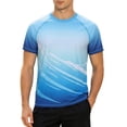 thumbnail image 2 of Mens T-Shirts Summer Lightweight Breathable Raglan Short Sleeve Crewneck Casual Printed Tee Shirt Streetwear, 2 of 5