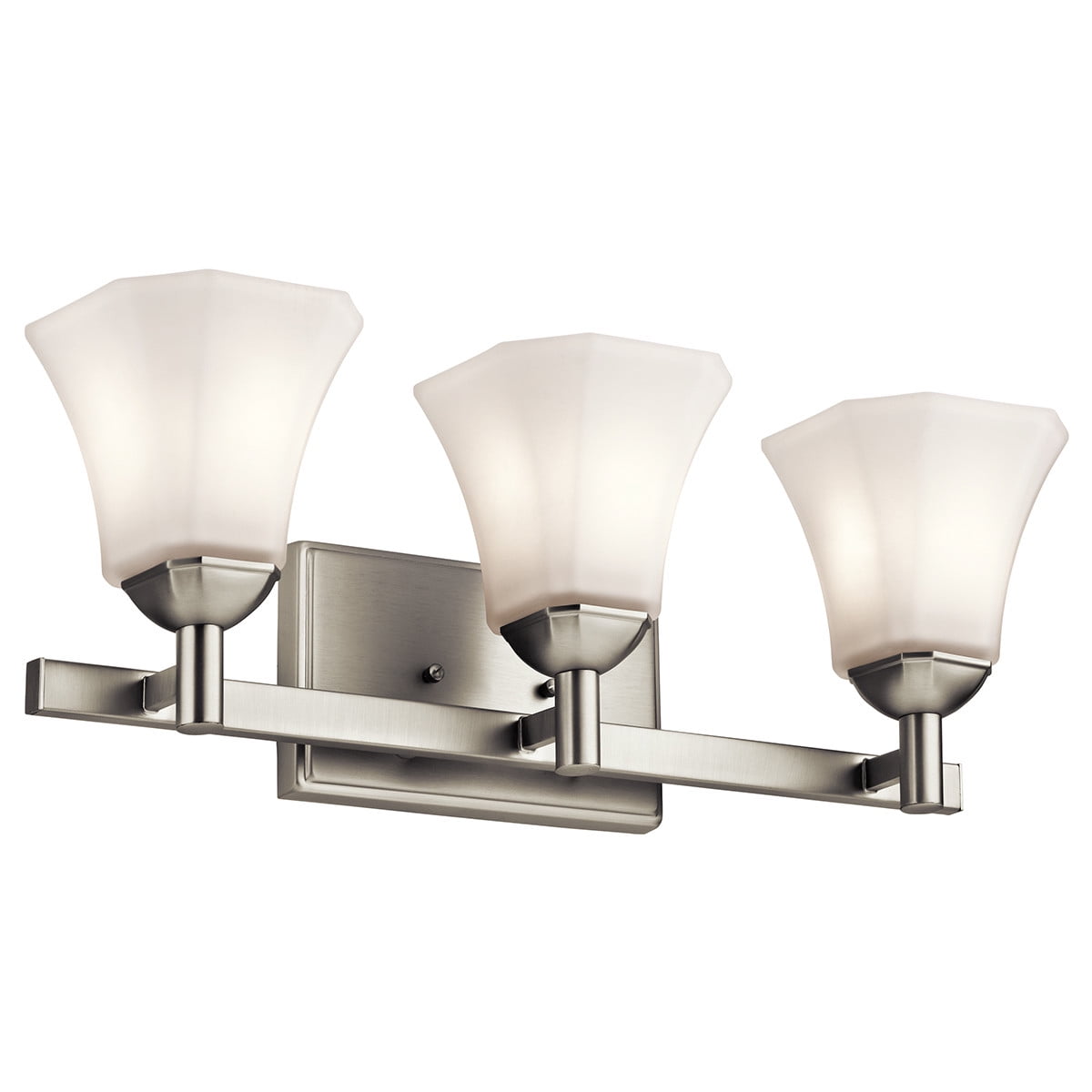Kichler 45733 Serena 3 Light Bathroom Vanity Light Nickel Walmart