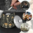 thumbnail image 4 of Yayeee Ashtray with Lid for Cigarette Smokeless Stainless Steel Home Ash Holder, Halloween Dancing, 4 of 7