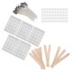 thumbnail image 4 of 100 mechas de vela de 15 cm, 100 pegatinas de mechas de doble cara, 50 conchas de vela, 10 soportes para mechas de madera (pegatina inferior blanca de plástico con forma de corazón), 4 of 14