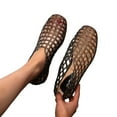 thumbnail image 2 of Daolelai Ladies Sandals New Mesh Shoes Beach Crystal Jelly Sandals Hollow Flat Comfortable Slip-On Ladies Casual Shoes, 2 of 9