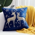 thumbnail image 4 of Holiday Decoration Embroidered Reindeer Pillow Case For Living Room Bedroom, 4 of 9