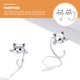 thumbnail image 2 of EeaseMX 1 par de pendientes de plata con forma de gato, elegantes pendientes de botón para mujer., 2 of 7