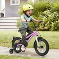 thumbnail image 2 of Costway 14" Kids Bike for 3-5 Years Old Boys & Girls with Adjustable Seat Handbrake Reflectors Purple, 2 of 10