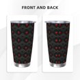 thumbnail image 3 of Lsque Red Poker Pattern 20oz Car Cup with Lid and Straw, Insulated Coffee Cup with Straw Topper, Spill Proof Travel Coffee Mug, Stainless Steel Tumble-Without Straw, 3 of 8