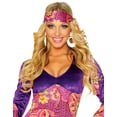 thumbnail image 2 of Purple Power 1960'S Hippie Bell Bottoms Fancy Dress Womens Halloween Costume M, 2 of 4