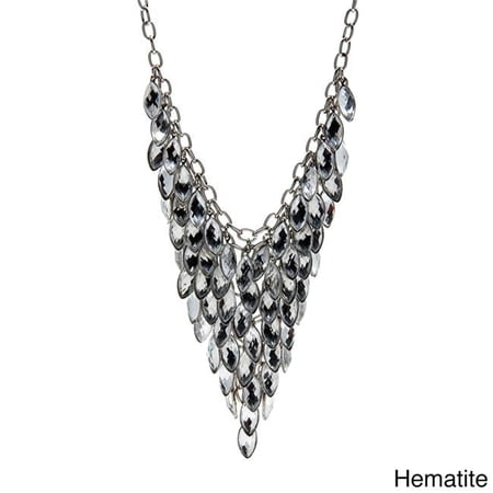 J&H Designs 6829/N/HEM Colored Faceted Lucite Bib Necklace