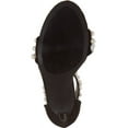 thumbnail image 3 of Lauren Lorraine Sizzle Black Pearl & Gem Embellished High Heel Two Piece Sandals, 3 of 6