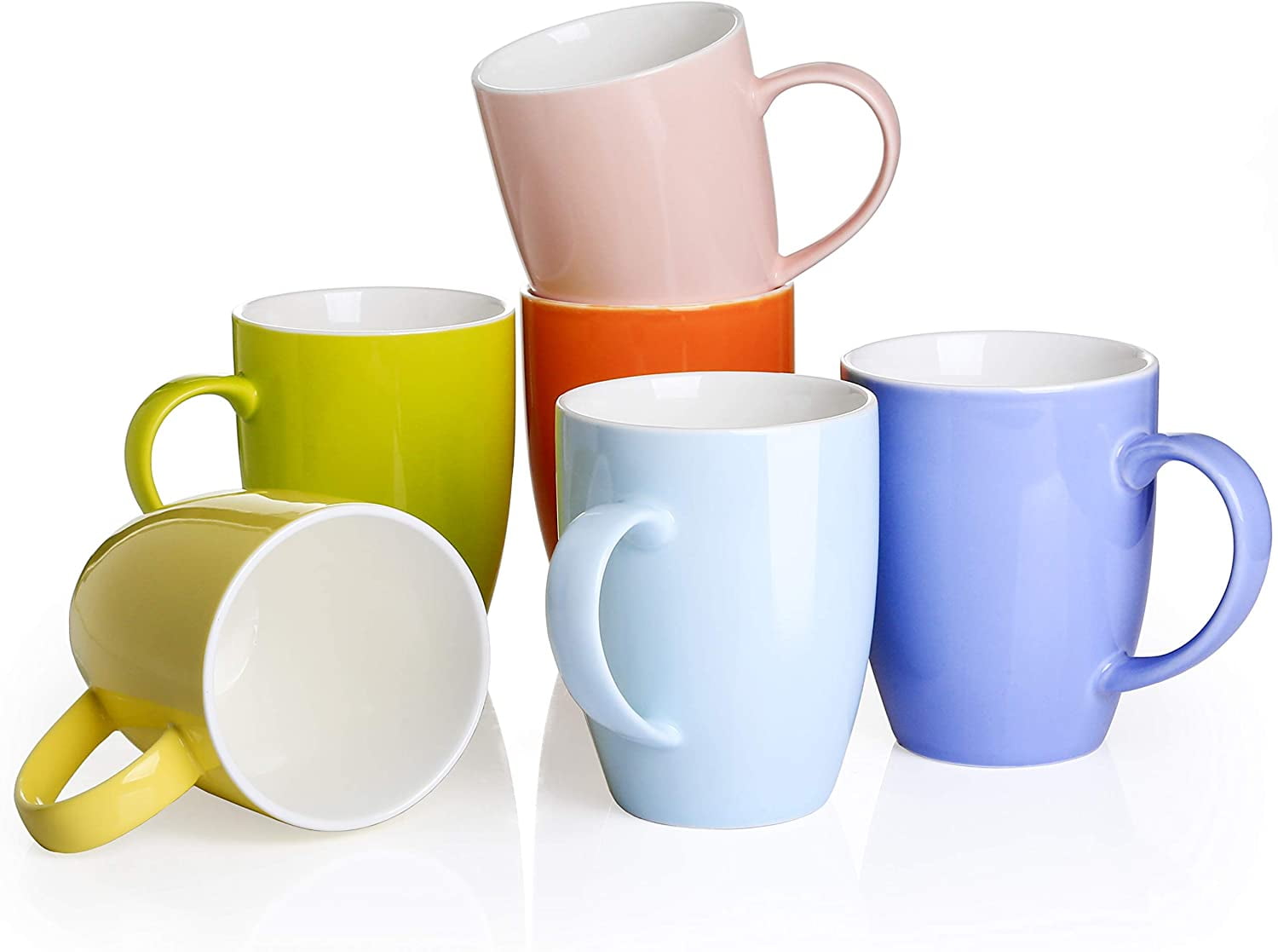 Creative Coffee Mug Trumpet Handle Porcelain Ceramic Cup Home Office Tea Cup 