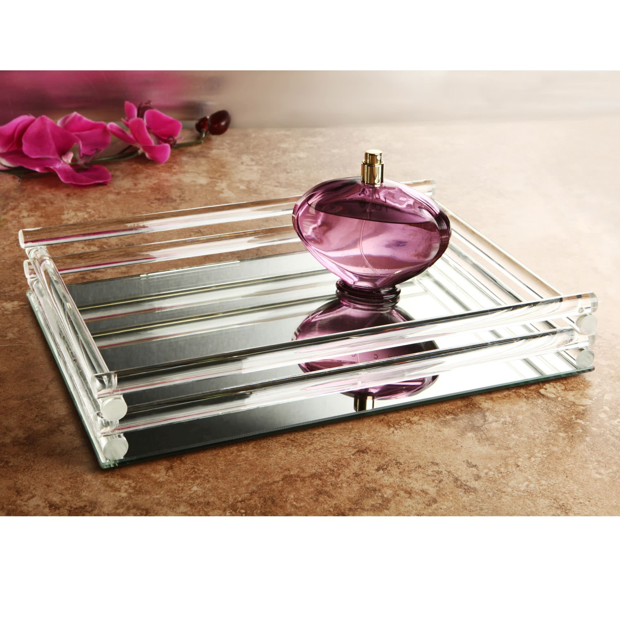 Decorative Home Mirror Vanity Tray 12 X9