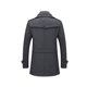 thumbnail image 2 of Abrigo de invierno para hombre, abrigo corto de lana de invierno, abrigo de lana de longitud media, chaqueta de invierno corta con cuello doble extraíble para negocios, ocio al aire libre,, 2 of 5